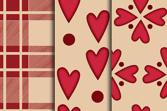 Valentine Set 1, Digital Paper in Patterns - product preview 2