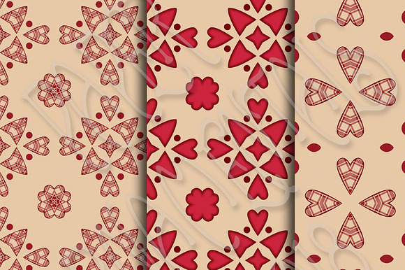 Valentine Set 2, Digital Paper in Patterns - product preview 3