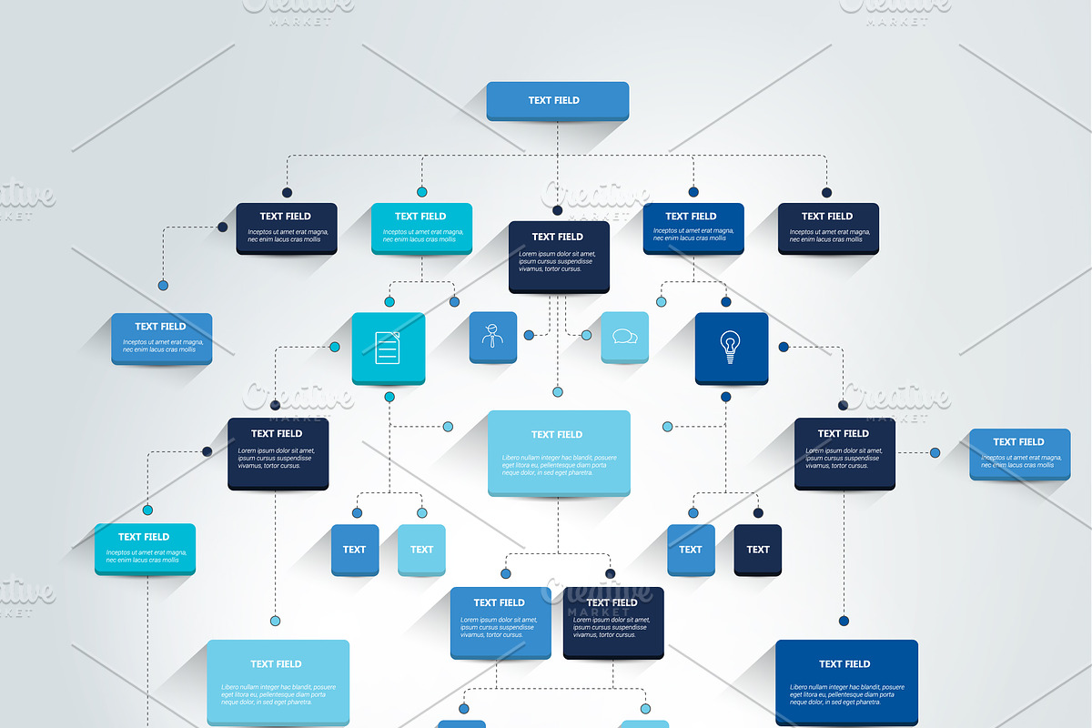 Infographics flowchart in Illustrations - product preview 8