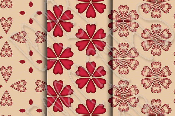 Valentine Set 3, Digital Paper in Patterns - product preview 4