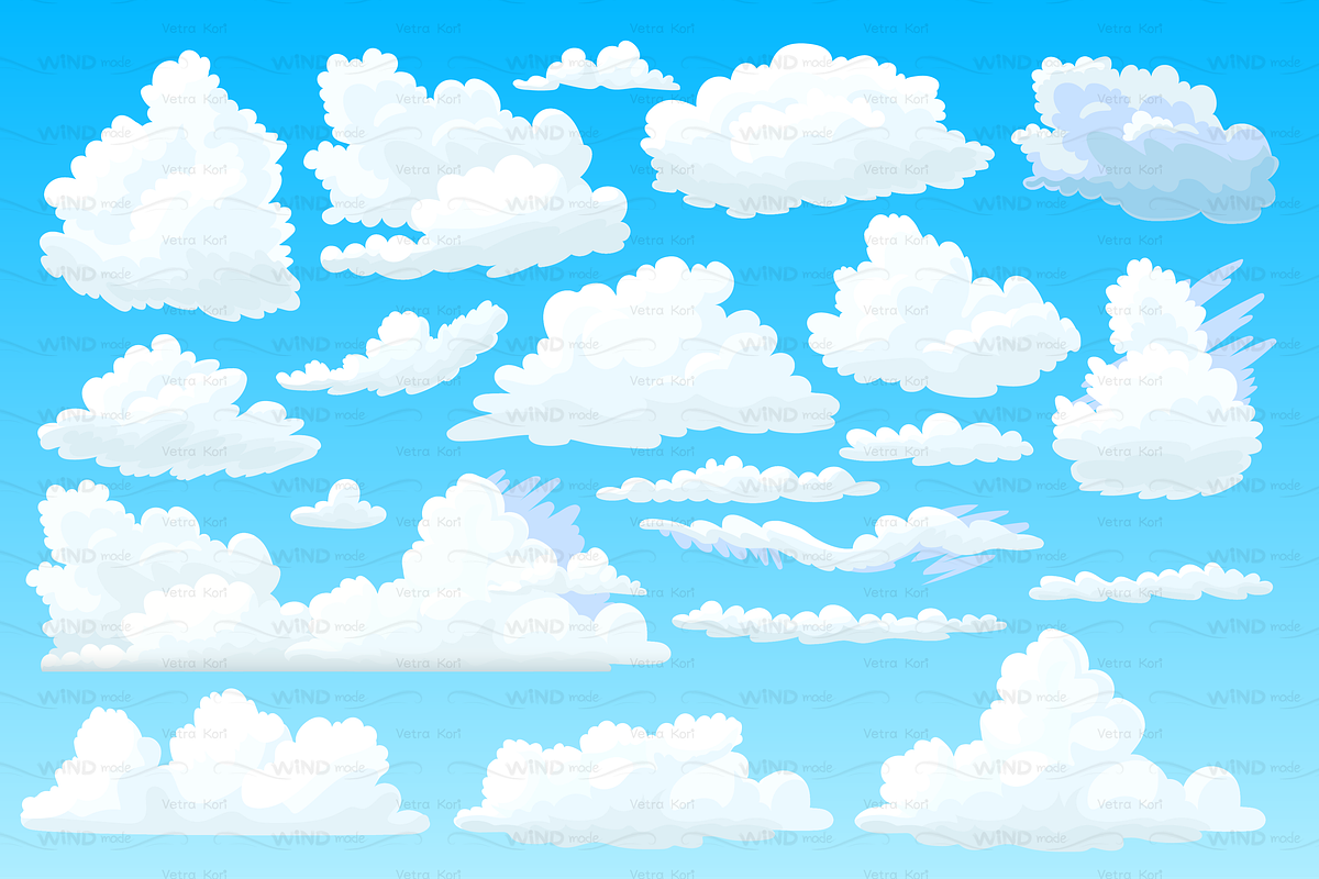 vector shaped fluffy cloud in Patterns - product preview 8