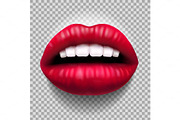 Red sensual lips
