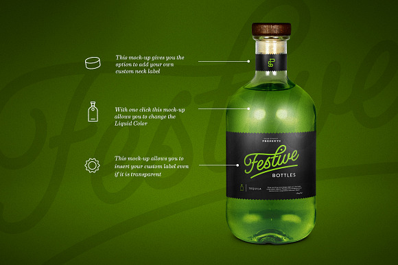 Tequila Bottle Mock-Up in Product Mockups - product preview 2