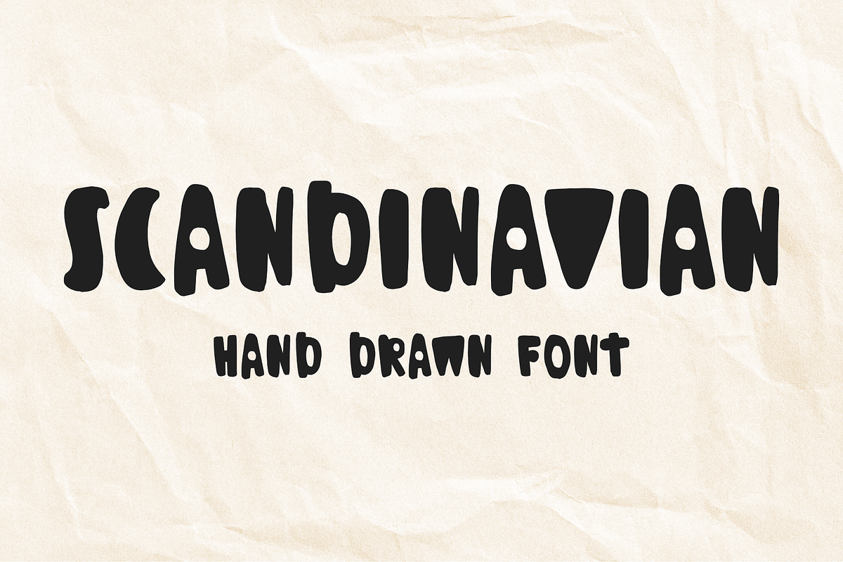 Scandinavian – hand drawn font in Display Fonts - product preview 8
