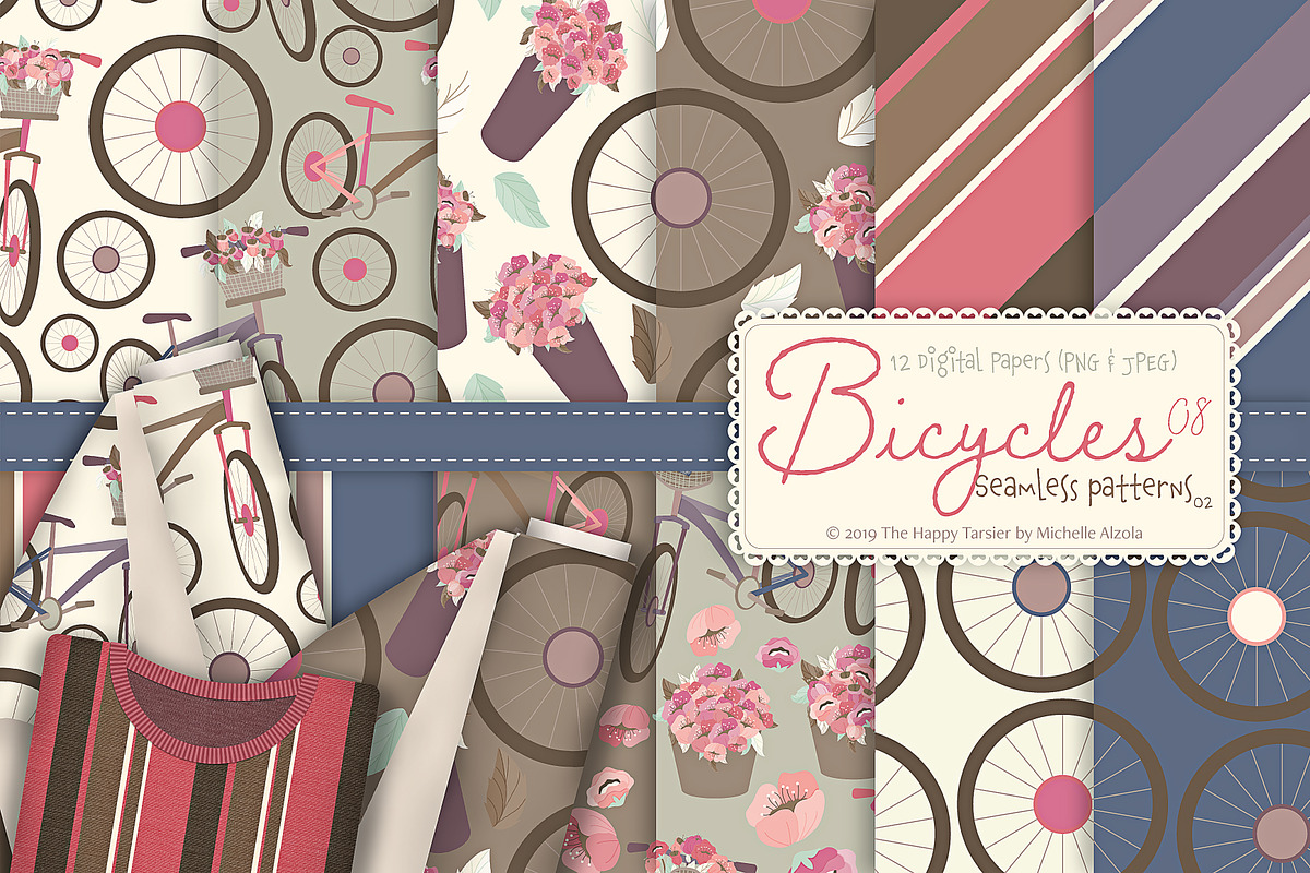 Bicycles 08 - Seamless Patterns 02 in Patterns - product preview 8
