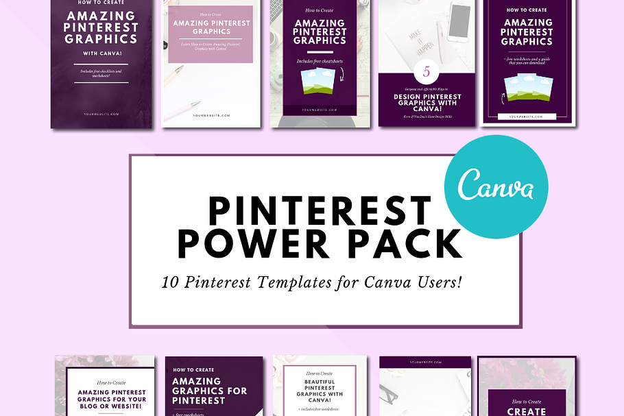 Pinterest Canva Template Pack 