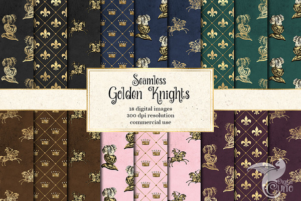 Golden Knights Digital Paper