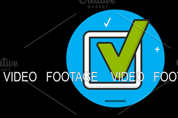 Checkbox flat icon animated with