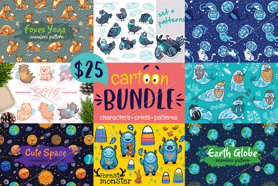 Cartoon Bundle in Illustrations - product preview 8
