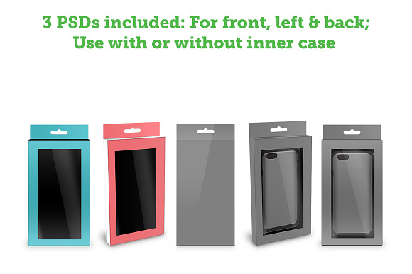 Mobile Case Packing Design Mockup in Product Mockups - product preview 3