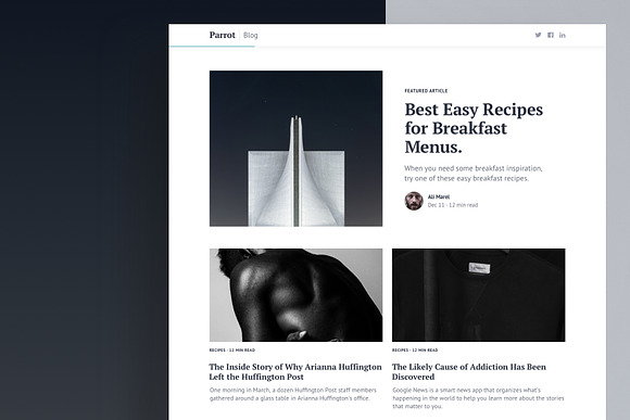 Parrot: Bootstrap Blog Template in Bootstrap Themes - product preview 1