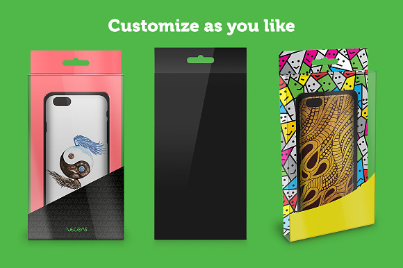 Mobile Case Packing Design Mockup in Product Mockups - product preview 1