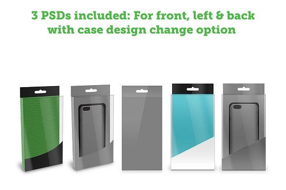 Mobile Case Packing Design Mockup in Product Mockups - product preview 3