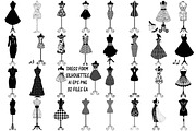 Dress Form Silhouettes AI EPS PNG