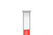 Medical test-tube with red blood