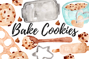 Watercolor Cookies Clipart Set