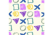 Seamless hand drawn pattern with