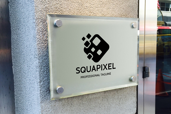 Squa Pixel Logo in Logo Templates - product preview 4