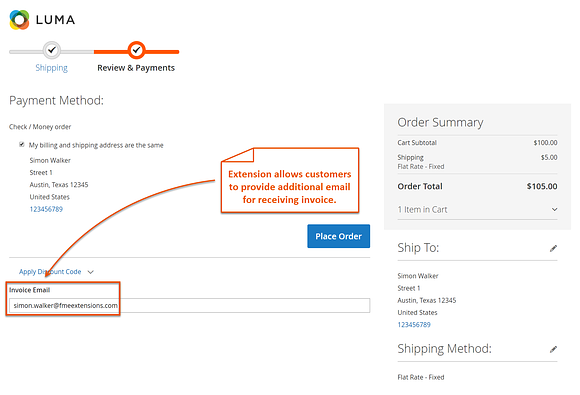 Magento 2 Add Invoice Email Field in Magento Themes - product preview 1
