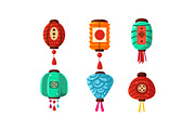 Colorful Chinese festival lanterns