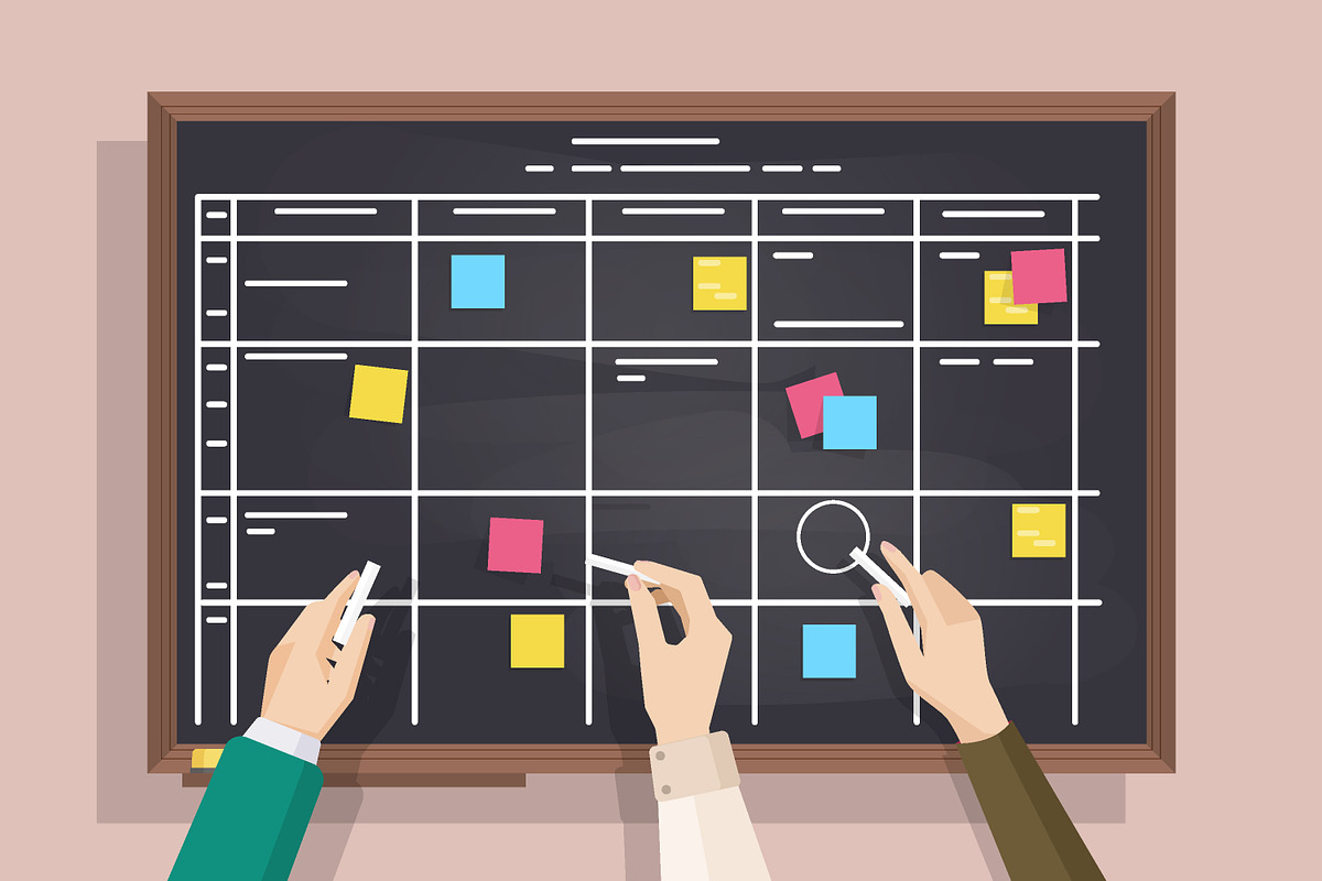 Planning using task board in Illustrations - product preview 8