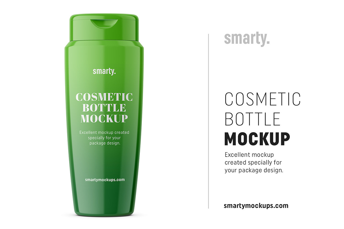 Glossy conditioner bottle mockup in Product Mockups - product preview 8