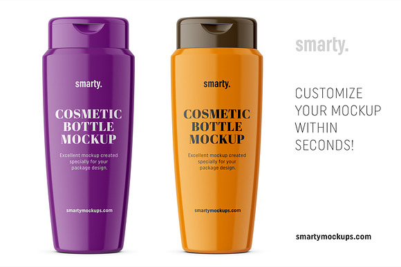Glossy conditioner bottle mockup in Product Mockups - product preview 2