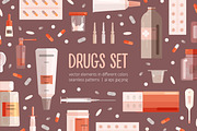Medicine set and seamless