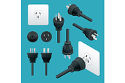 Set od Plugs and Sockets Type I