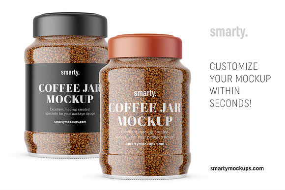 Glass coffee jar mockup in Product Mockups - product preview 2