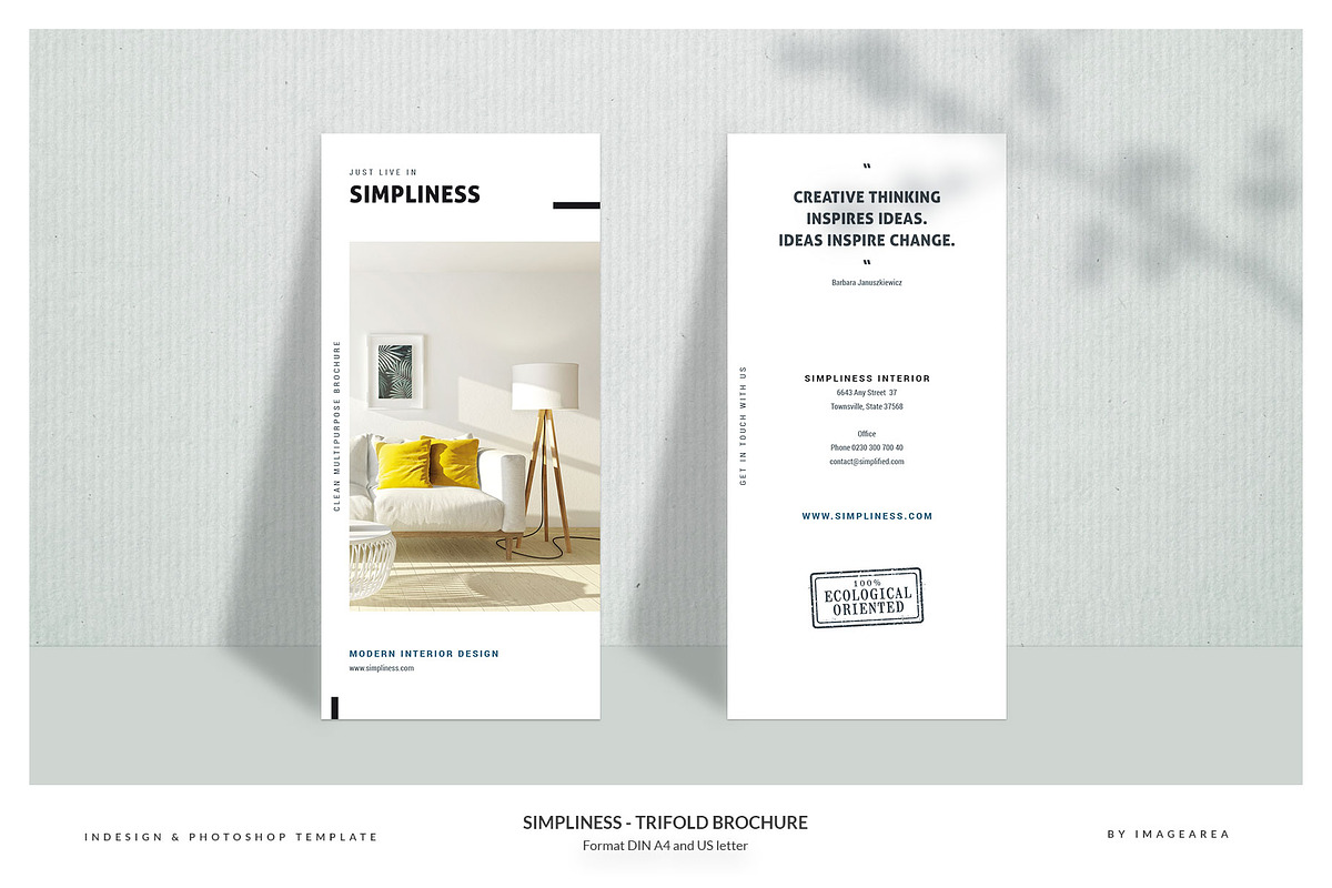 Minimal Trifold Brochure in Brochure Templates - product preview 8