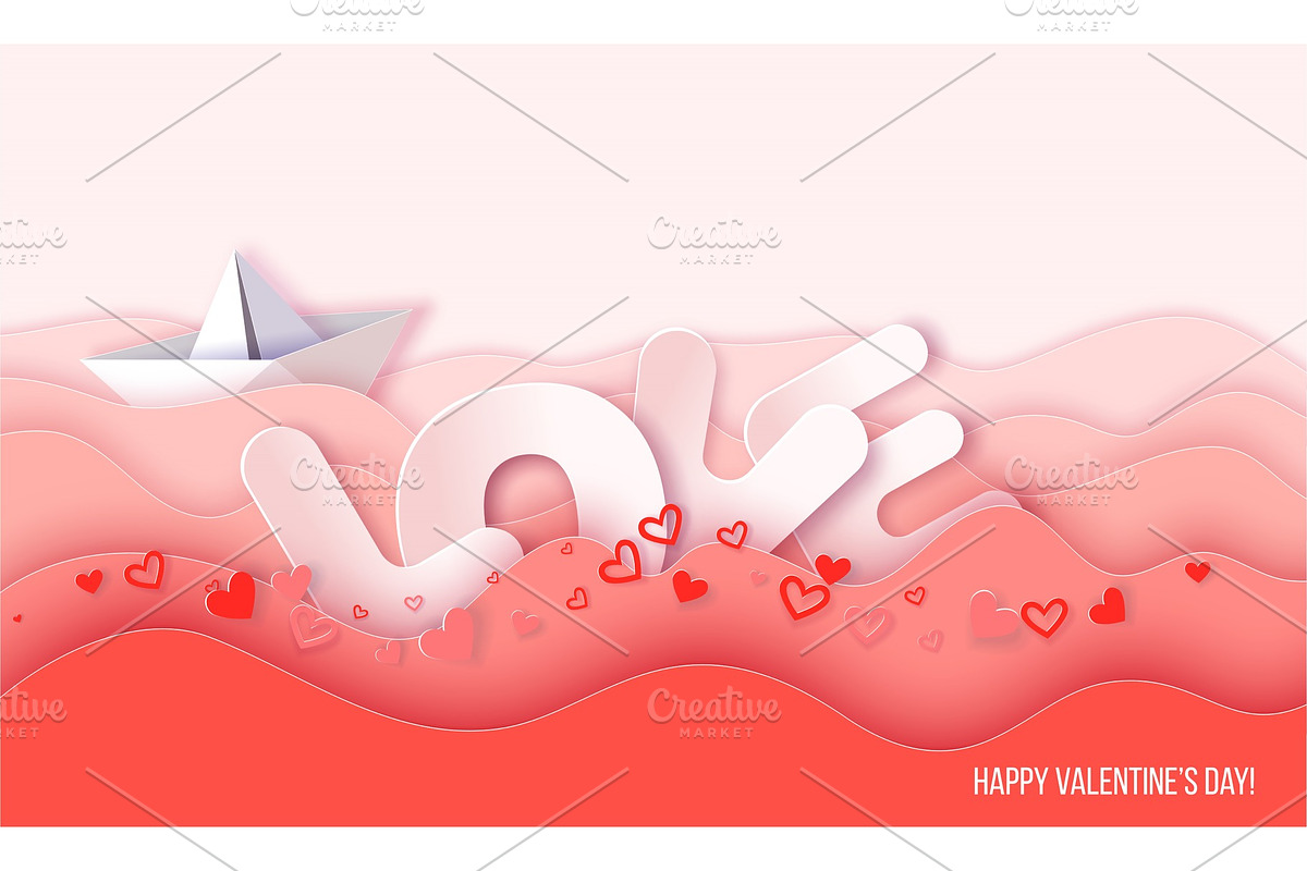 Valentines day card design template in Illustrations - product preview 8