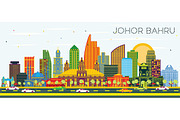 Johor Bahru Malaysia City Skyline