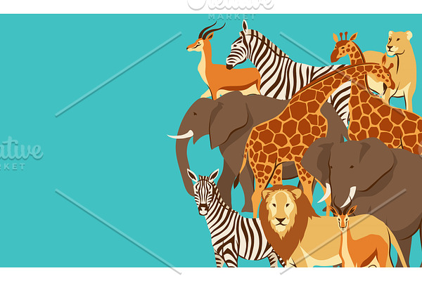 Background with African savanna