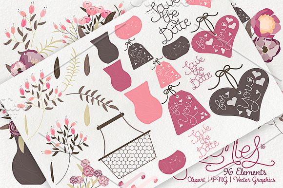 Peonies 016 - Clipart, PNG & Vector  in Illustrations - product preview 4