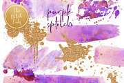 Purple Splotch Watercolor Clipart