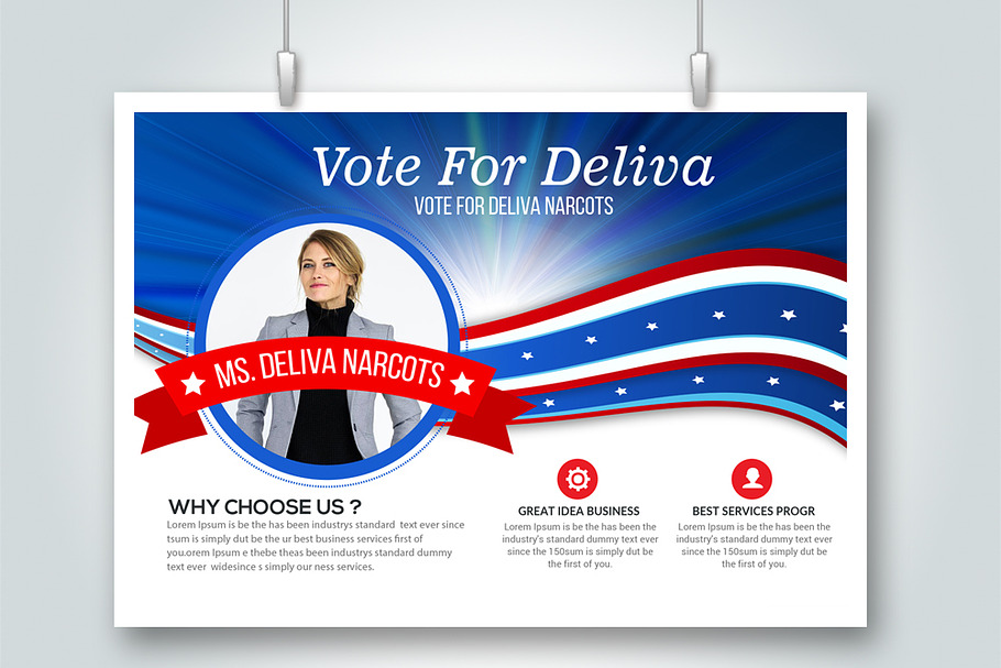 Voting Elections Flyer Card Template