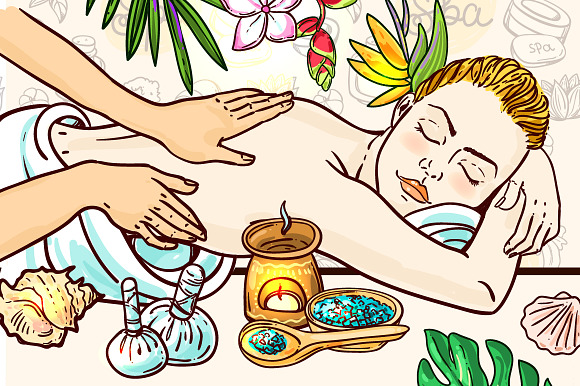 Beauty and SPA illustrations in Illustrations - product preview 1