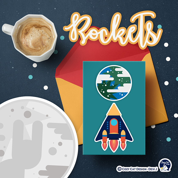 Rockets Digital Clip Art in Illustrations - product preview 3