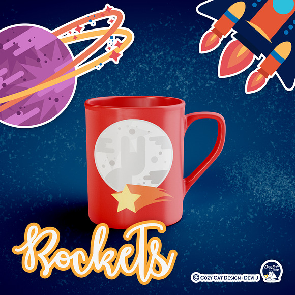 Rockets Digital Clip Art in Illustrations - product preview 4