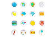 Social media network icons set