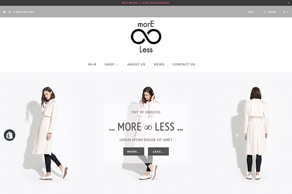 morE∞Less - Shopify Theme in Themes - product preview 6