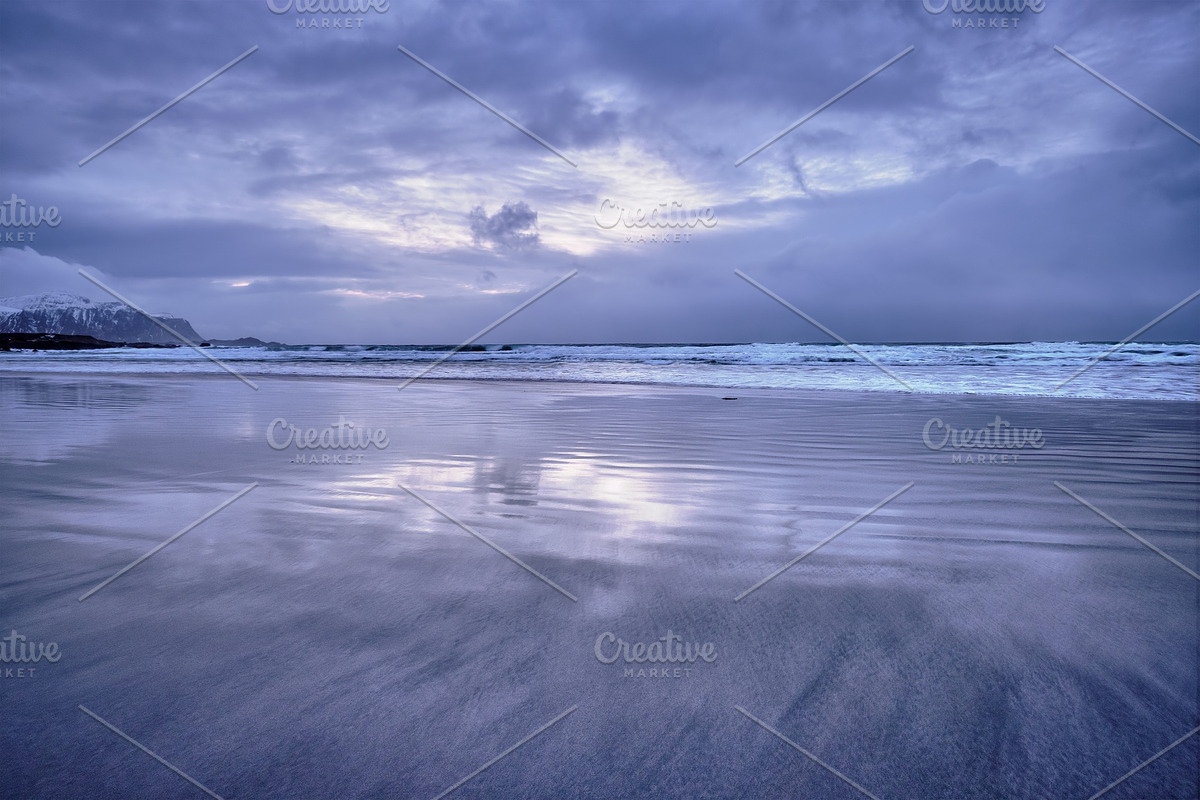Skagsanden beach on sunset, Lofoten in Graphics - product preview 8