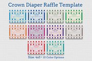 Crown Diaper Raffle Card Template