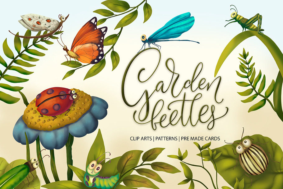 Garden beetles.  in Illustrations - product preview 8