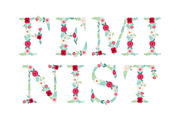 Beautiful floral feminine lettering