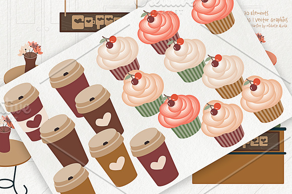 Coffee Shop 01 - Clipart & Vector in Illustrations - product preview 3