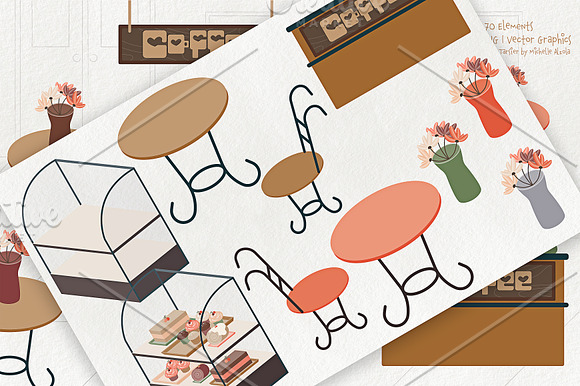 Coffee Shop 01 - Clipart & Vector in Illustrations - product preview 5