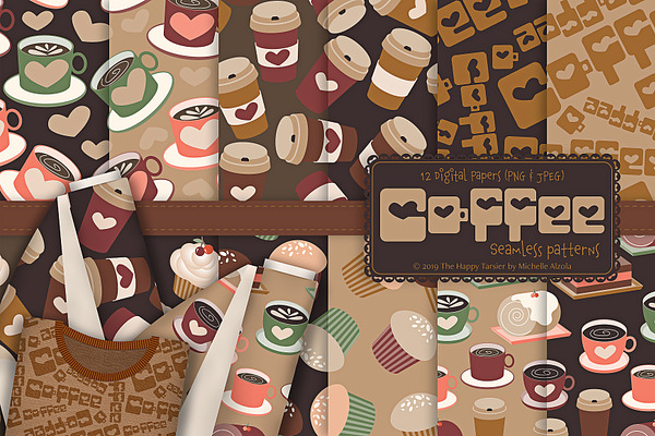 Coffee Shop 01 - Seamless Patterns