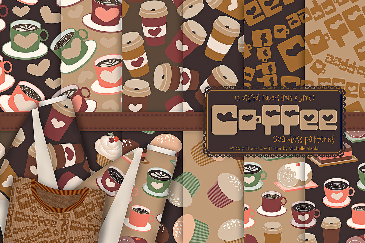 Coffee Shop 01 - Seamless Patterns in Patterns - product preview 8